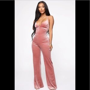 Shimmer Babe Glitter Velvet Jumpsuit